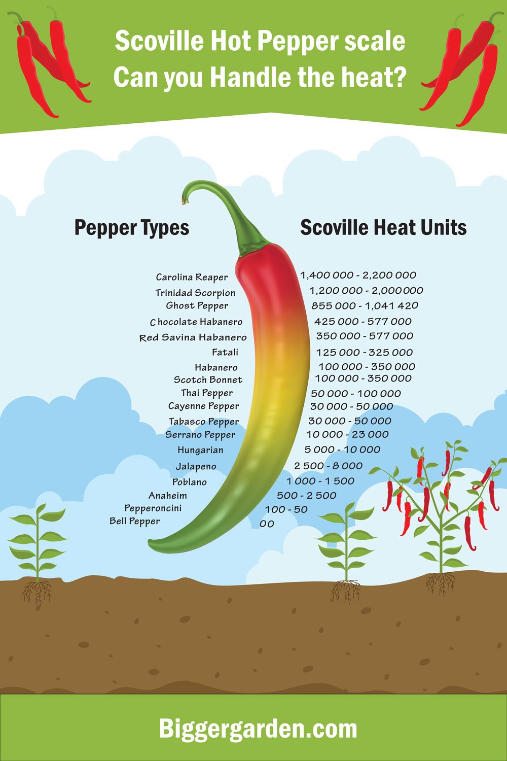 Hot pepper Scoville scale