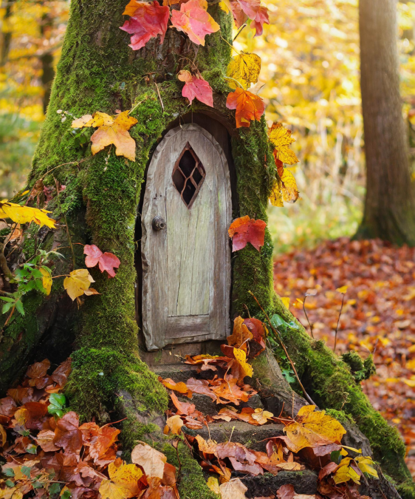Fairy Garden doors in tree