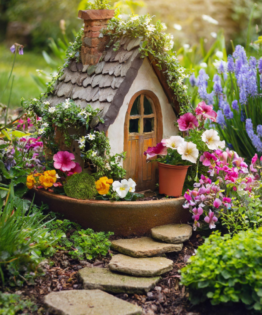tiny Fairy Garden flower pot